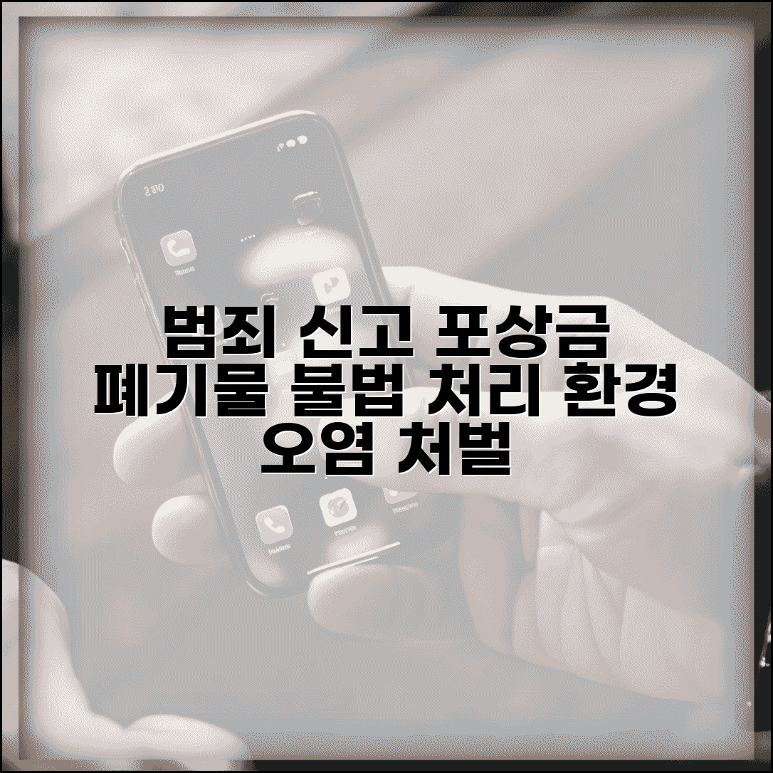 형사처벌 환경 범죄 | 환경오염 형사처벌 | 폐기물 불법처리 | 환경범죄 신고 포상금