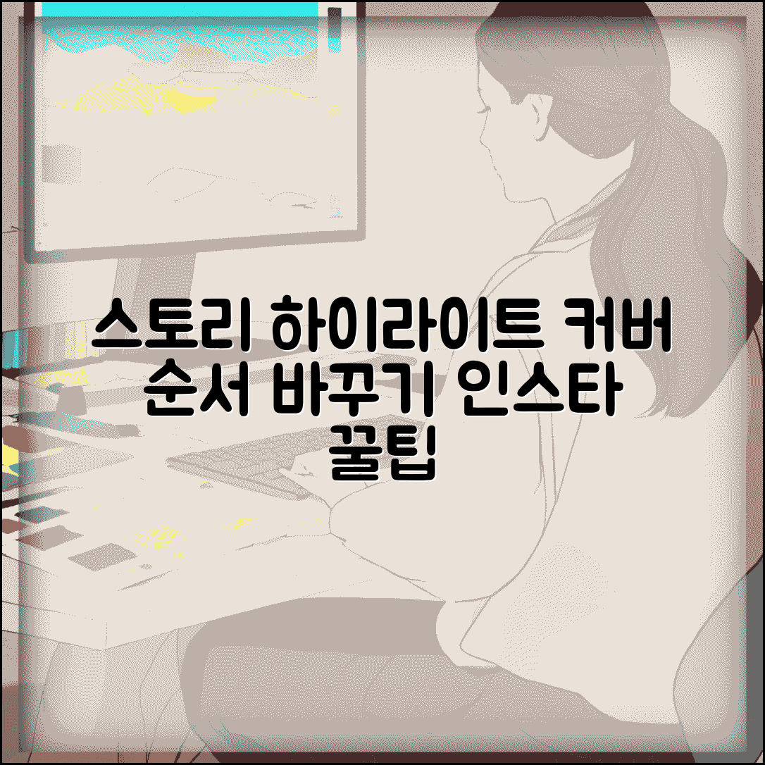 인스타 스토리 하이라이트 | 커버 이미지 만들기 + 순서 바꾸기