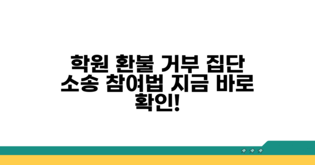 학원 환불 거부 집단소송 참여법