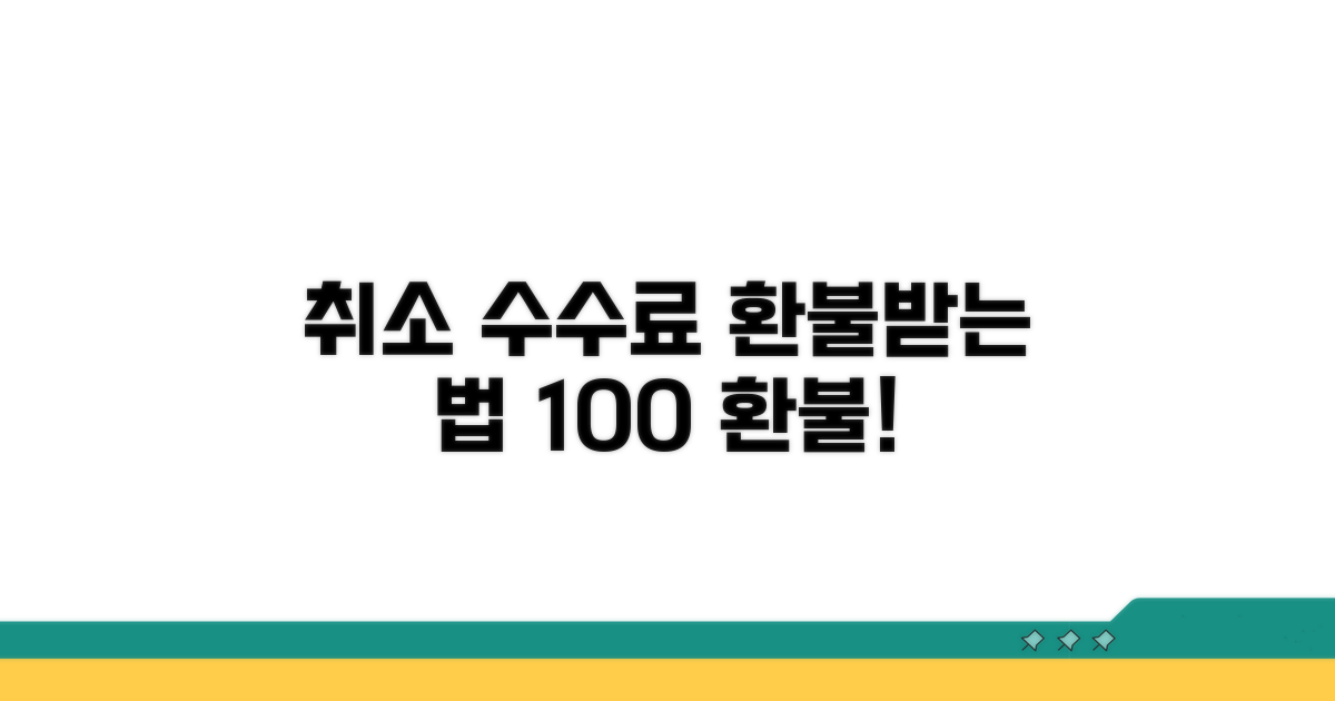 취소 수수료 환불 절차