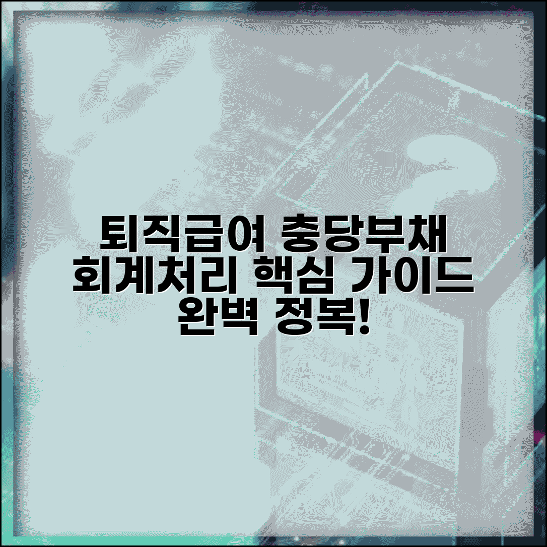 퇴직급여 충당부채 회계처리 방법 | 퇴직급여 충당부채 완벽 회계 가이드