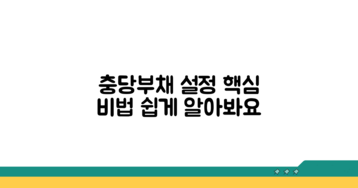 충당부채 설정 방법 알아보기
