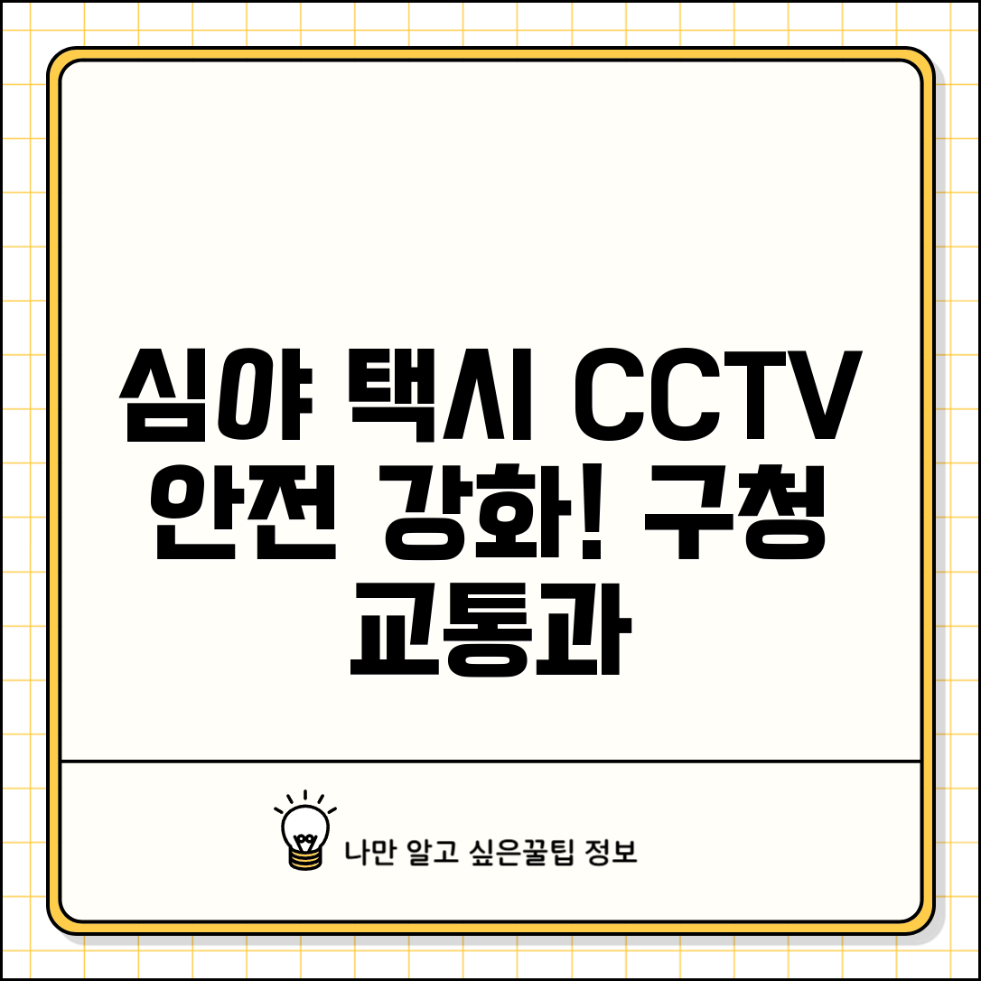 택시승강장 CCTV 설치 | 심야 택시 대기소 CCTV 설치 구청 교통과
