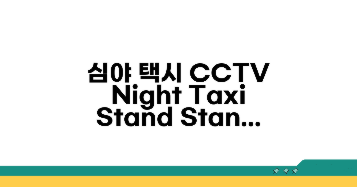 심야 택시 대기소 CCTV 기준