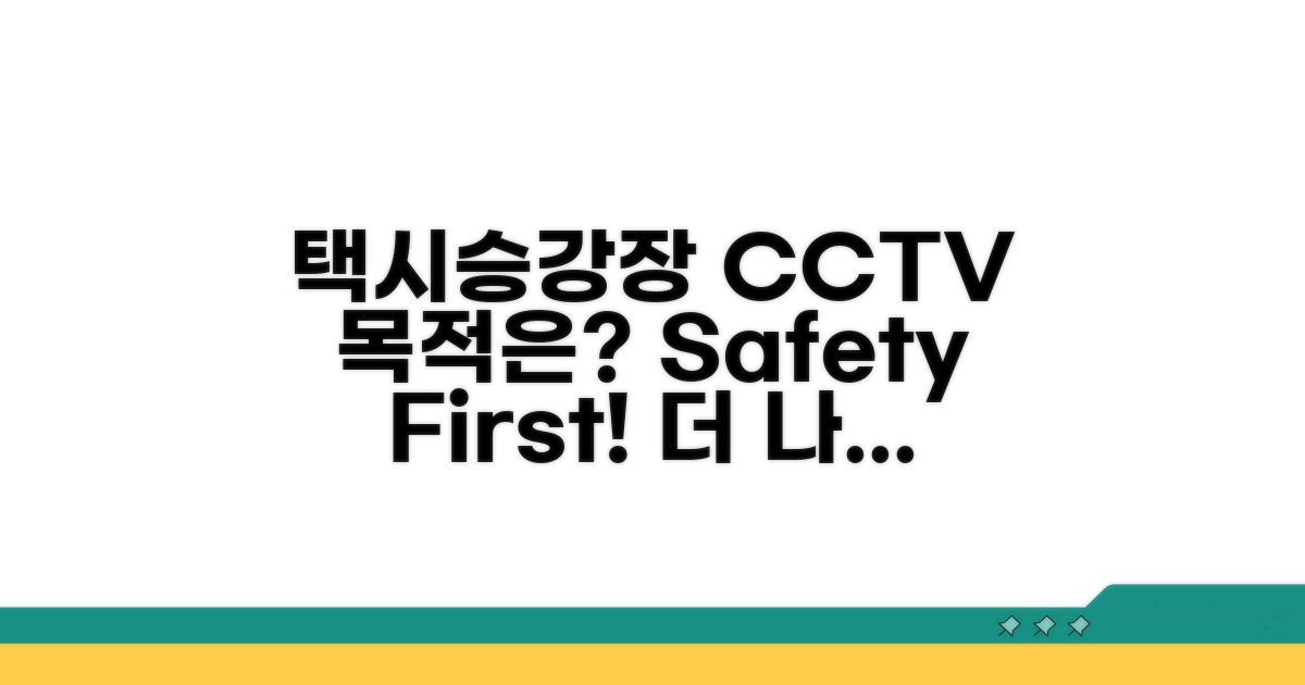 택시승강장 CCTV 설치 목적