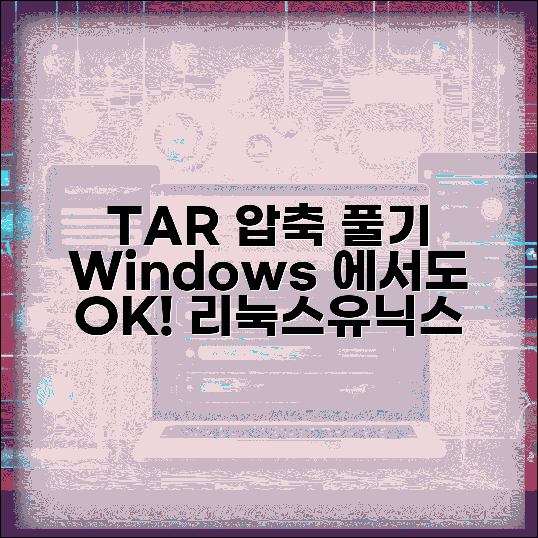 TAR 압축풀기 리눅스 파일 시스템 | 유닉스 계열 압축 파일 Windows에서도 쉽게 열기