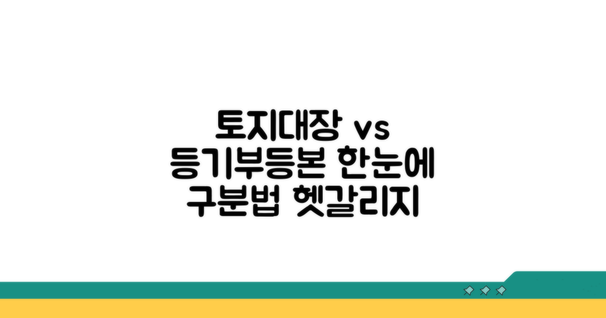 토지대장 등기부등본 차이점과 확인법