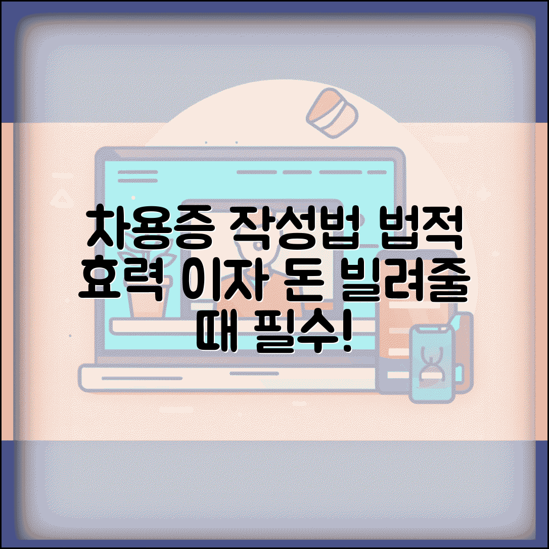 차용증 쓰는 법 법적 효력 | 돈 빌려줄 때 차용증 작성법과 이자 약정 방법