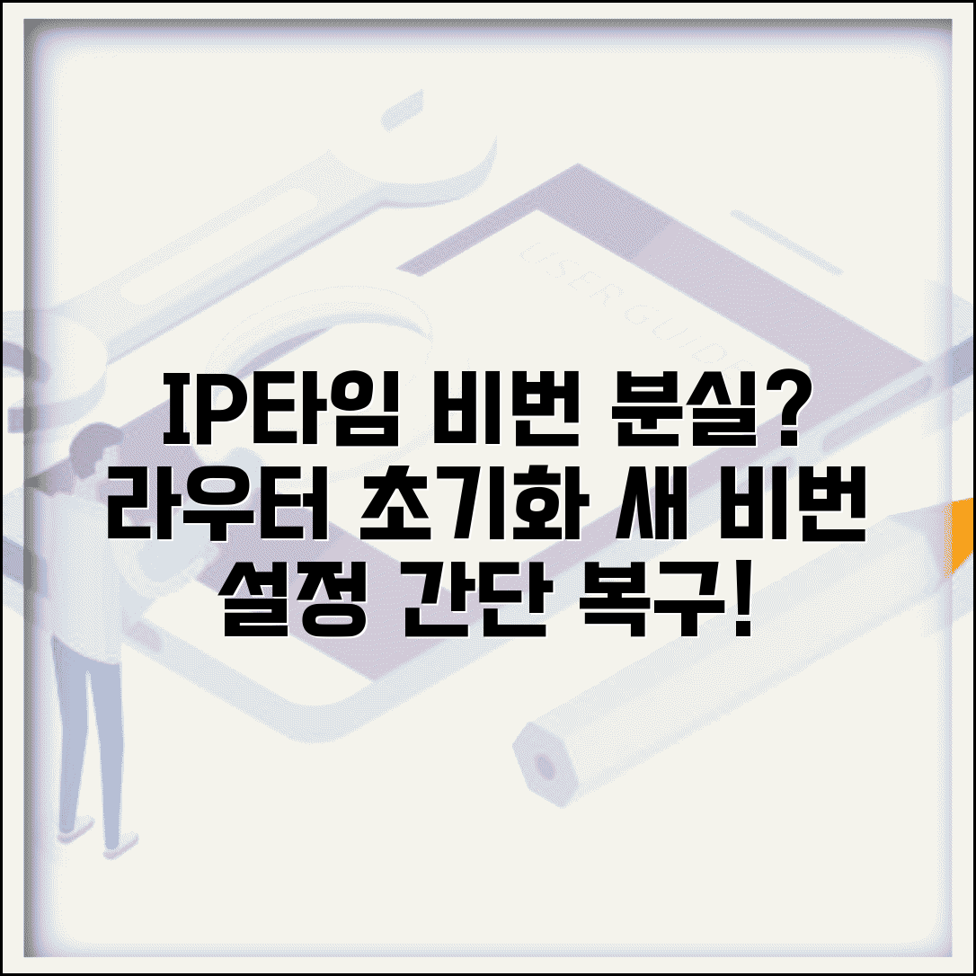 IP타임 공유기 비밀번호 분실 복구 | 아이피타임 라우터 초기화하고 새 비밀번호 설정