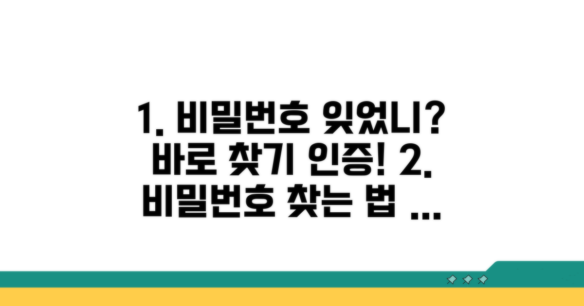 비밀번호 찾기부터 본인 인증까지