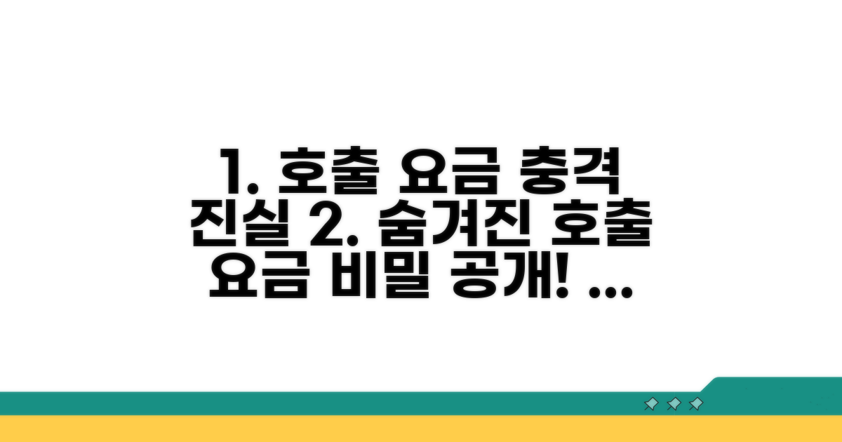 호출 요금, 숨겨진 비밀 공개