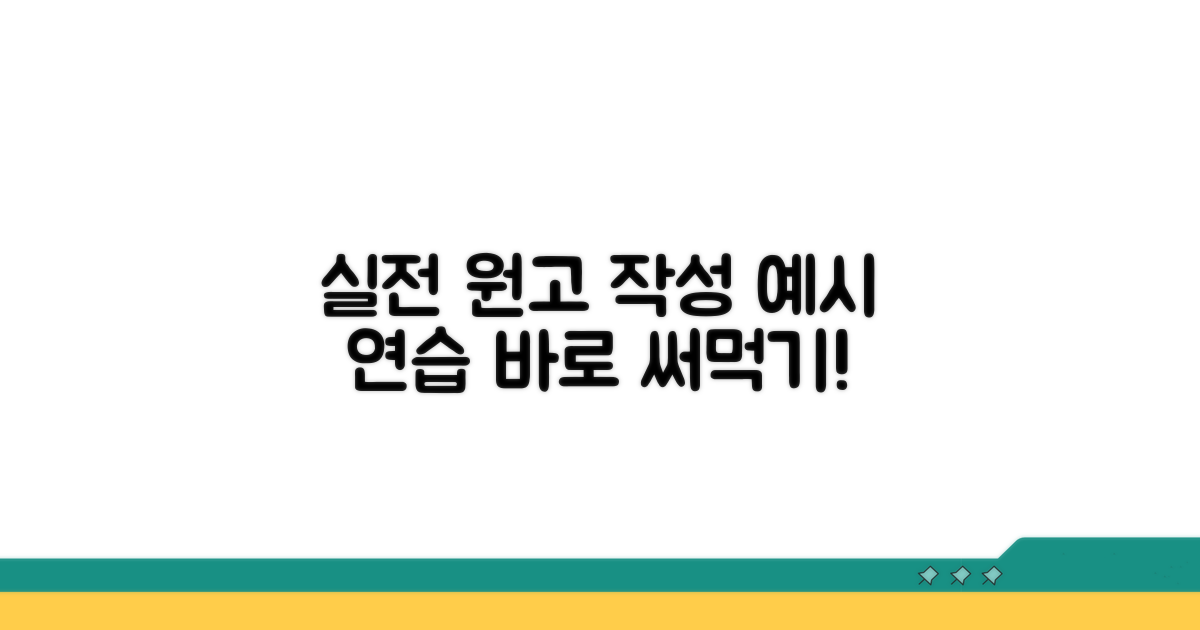 실전 원고 작성 예시와 연습