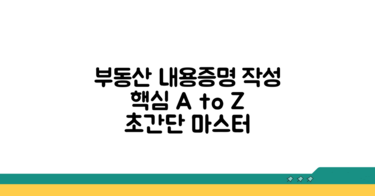 부동산 내용증명 작성 핵심