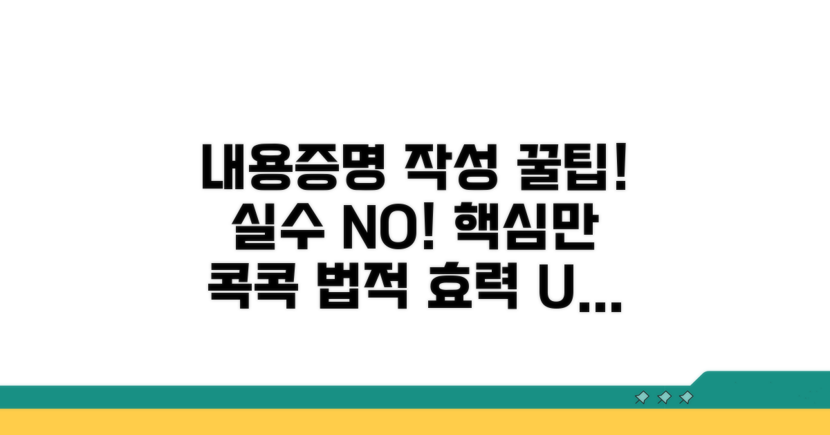 내용증명 작성 시 주의점