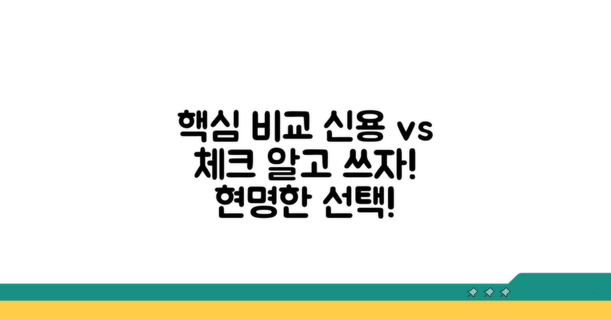 신용카드 체크카드 핵심 차이점