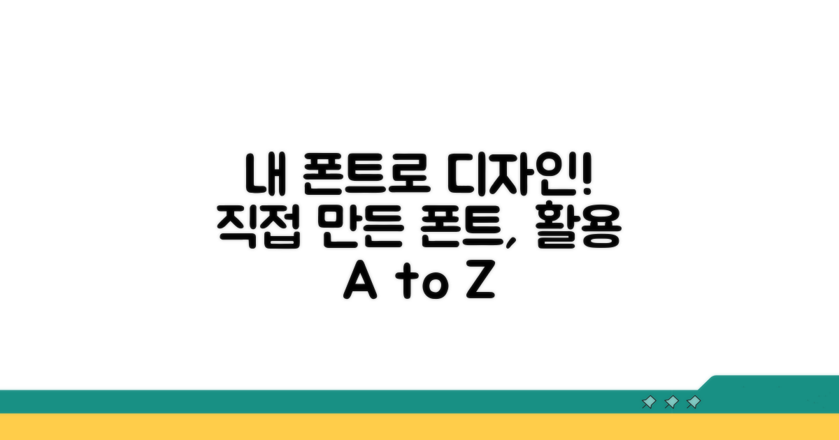 직접 만든 폰트 활용 방법 알아보기