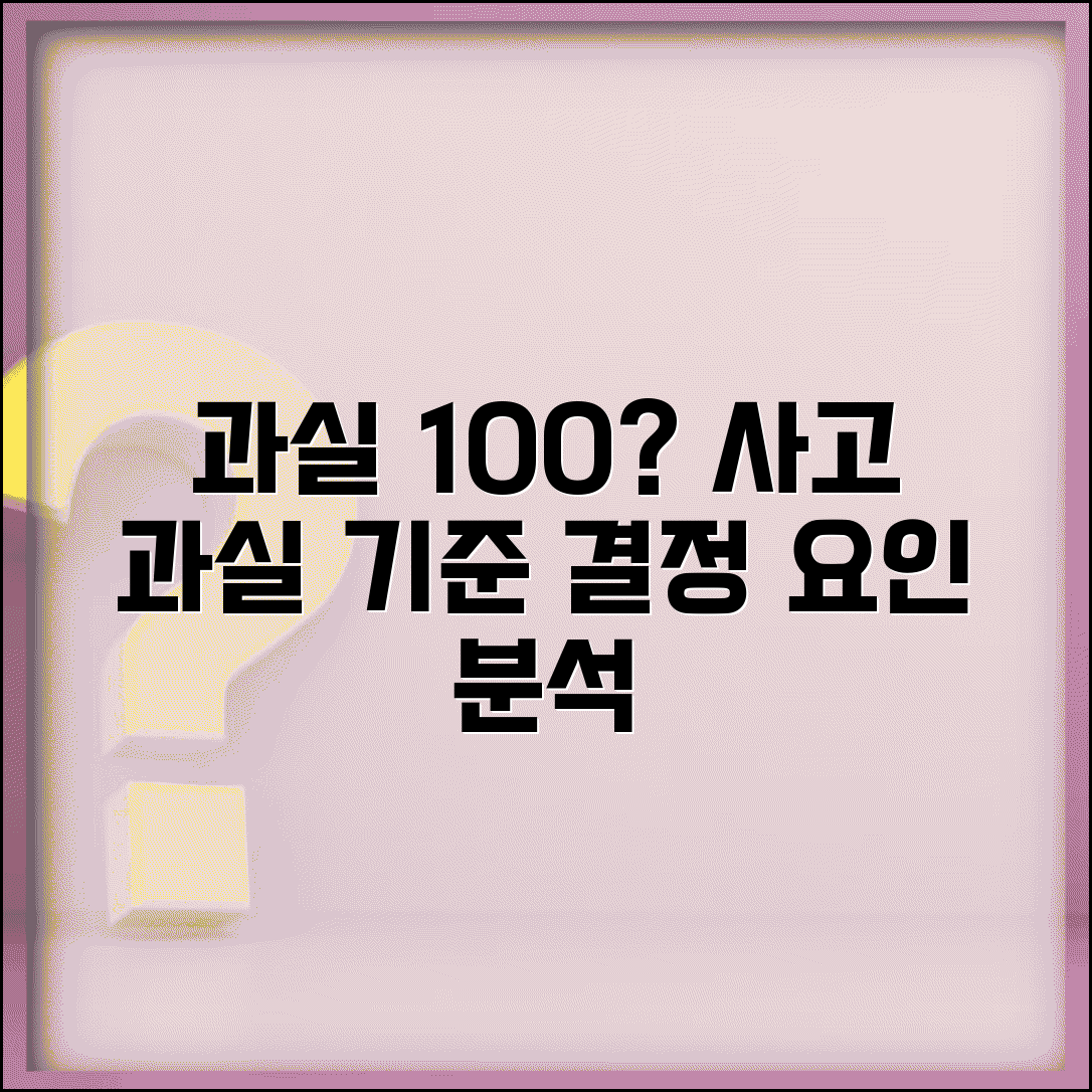 자동차사고 과실비율 인정 기준과 결정 요인 분석