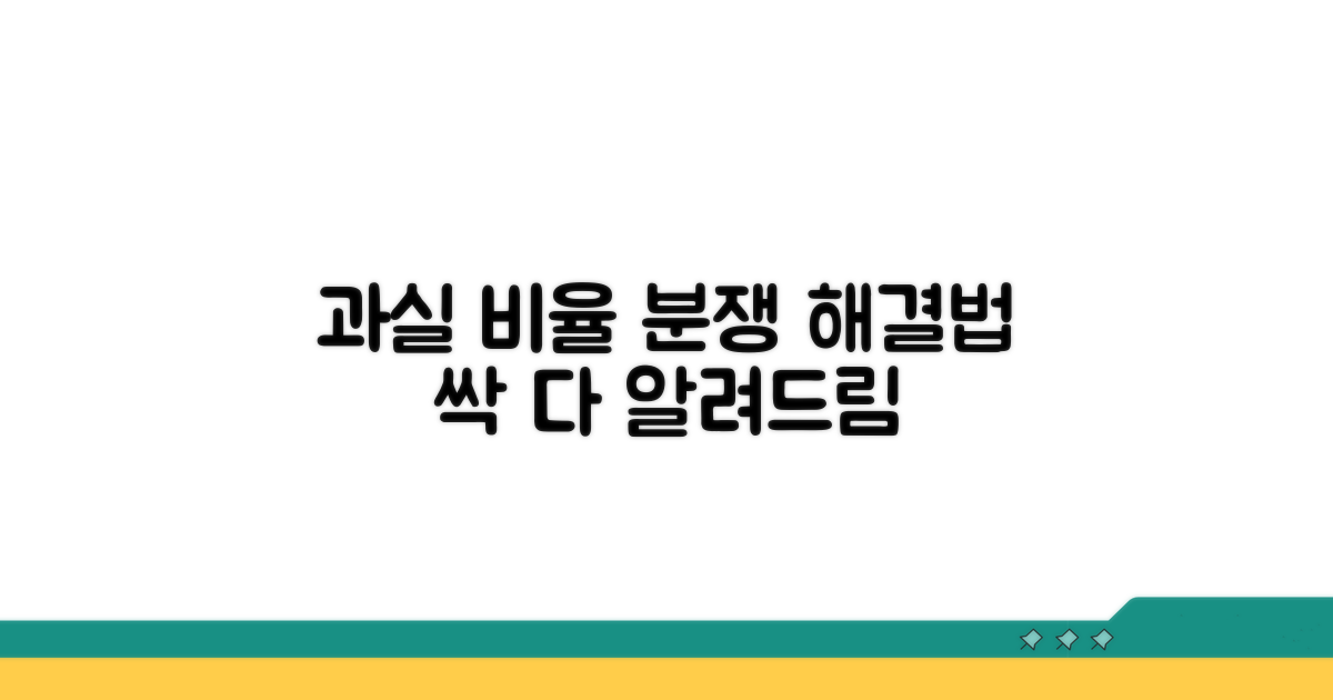 과실 비율 분쟁 해결 방법 알아보기