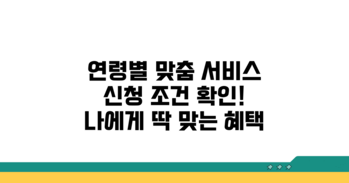 연령별 맞춤 서비스와 신청 조건
