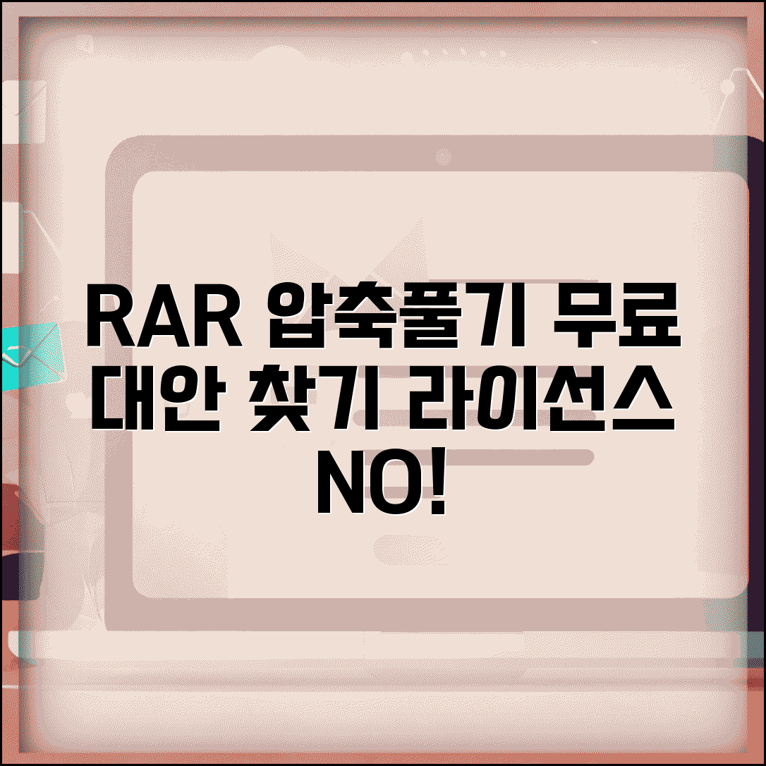 RAR 압축풀기 프로그램 무료 대안 | 라이선스 없이 RAR 파일 여는 솔루션 추천