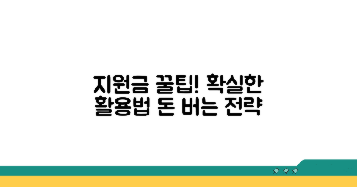 성공적인 지원금 활용법