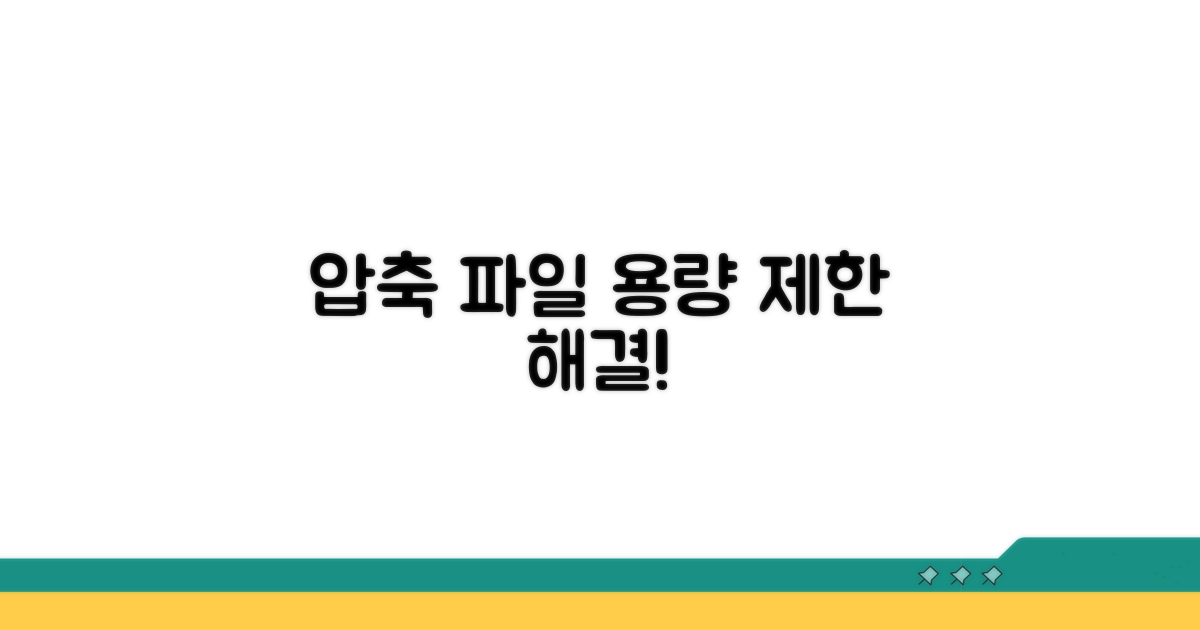 압축 파일 용량 제한 해결법