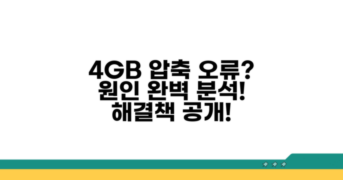 4GB 이상 압축 오류 원인 분석