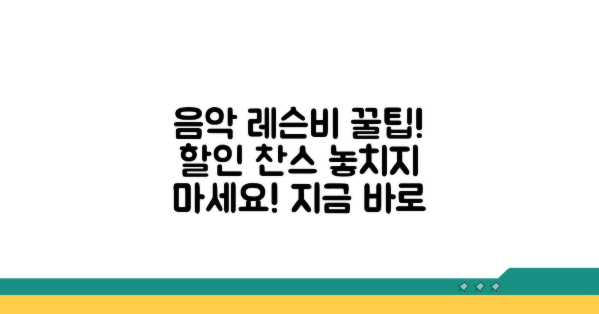 음악학원 레슨비 할인 비교