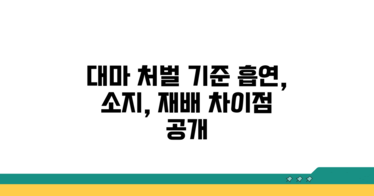 대마 처벌 기준, 흡연 소지 재배 차이