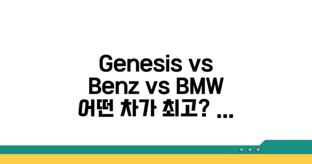 제네시스, 벤츠, BMW 비교 분석