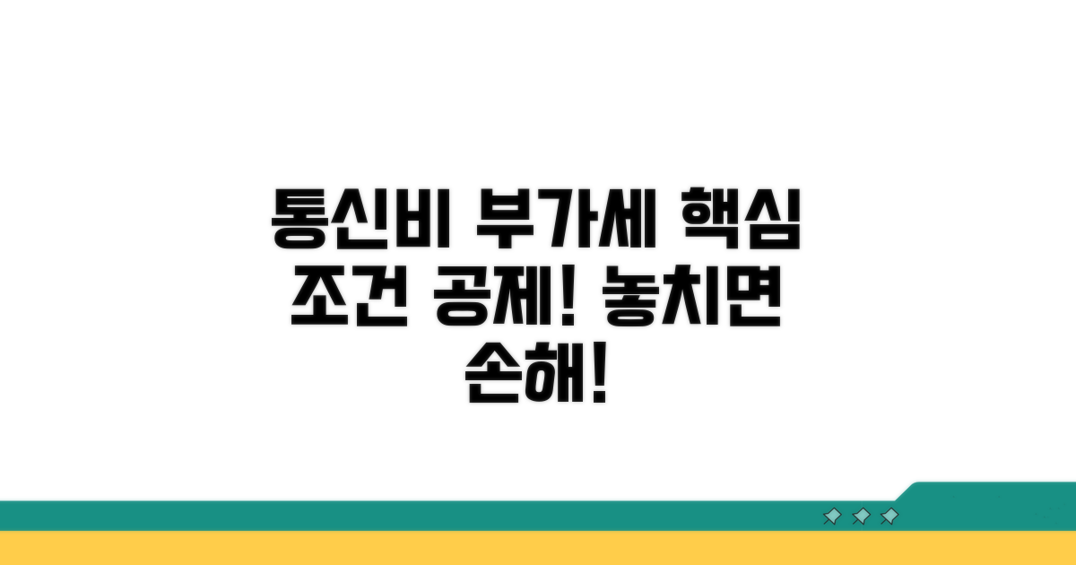 통신비 부가세 공제 핵심 조건