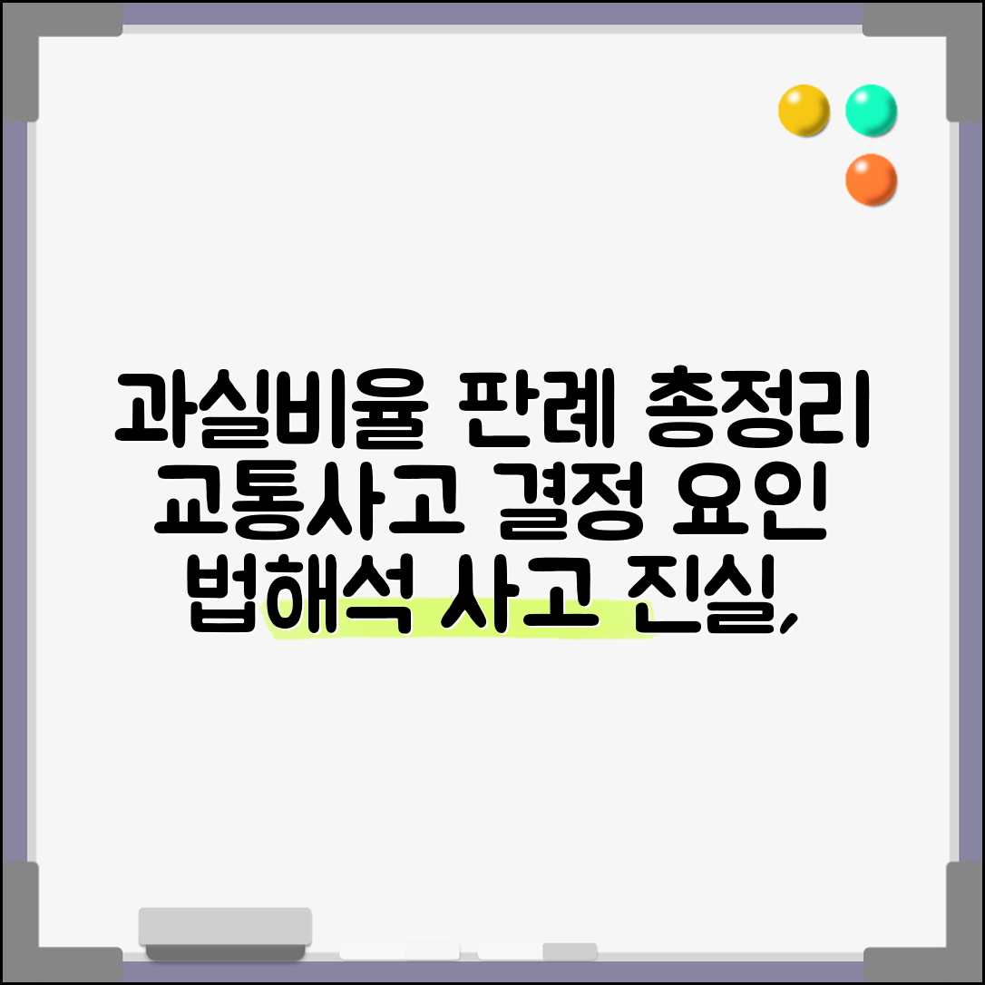 자동차사고 과실비율 인정기준 판례 | 교통사고 결정 요인 및 법률 해석 총정리