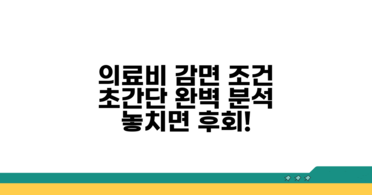 의료비 본인부담금 감면 조건 완벽 분석