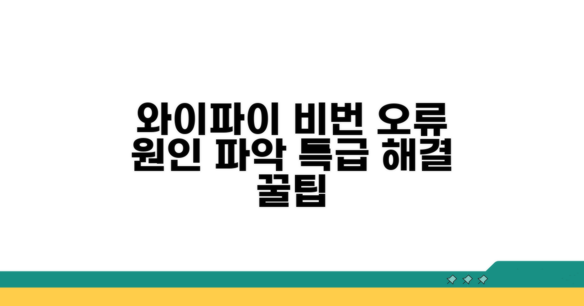 와이파이 비밀번호 틀림 원인 파악