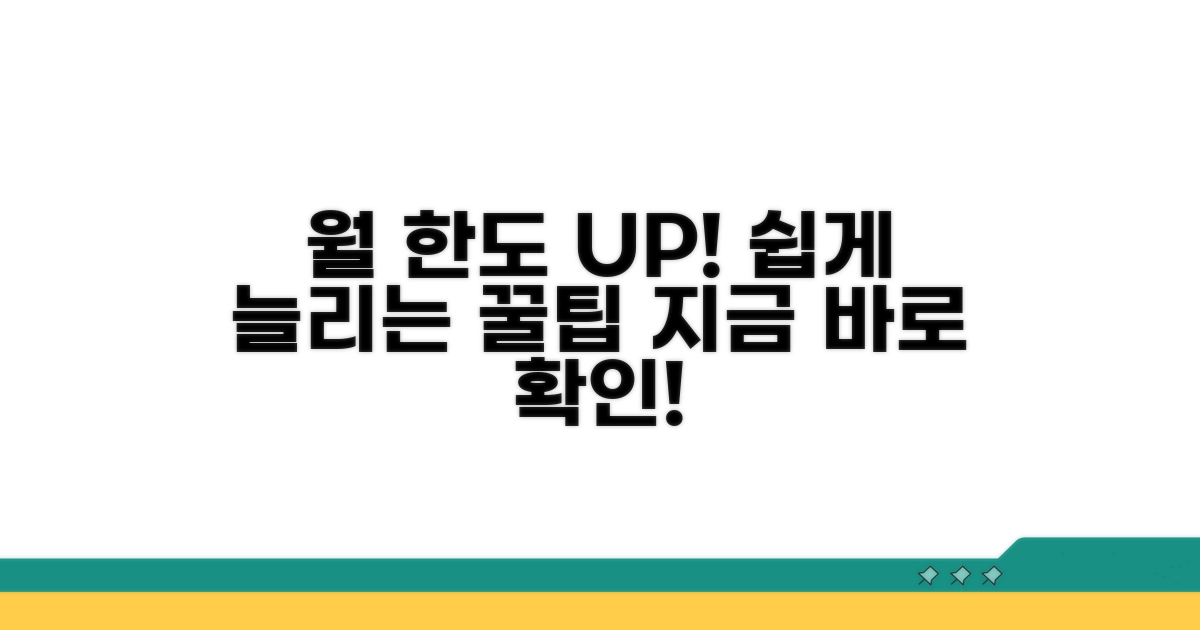 월 결제 한도 쉽게 늘리는 방법