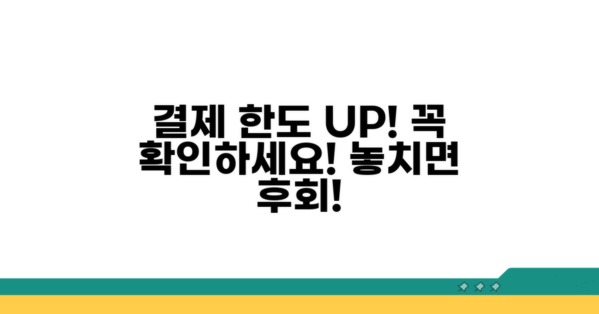 결제 한도 늘리기 전 꼭 확인하세요