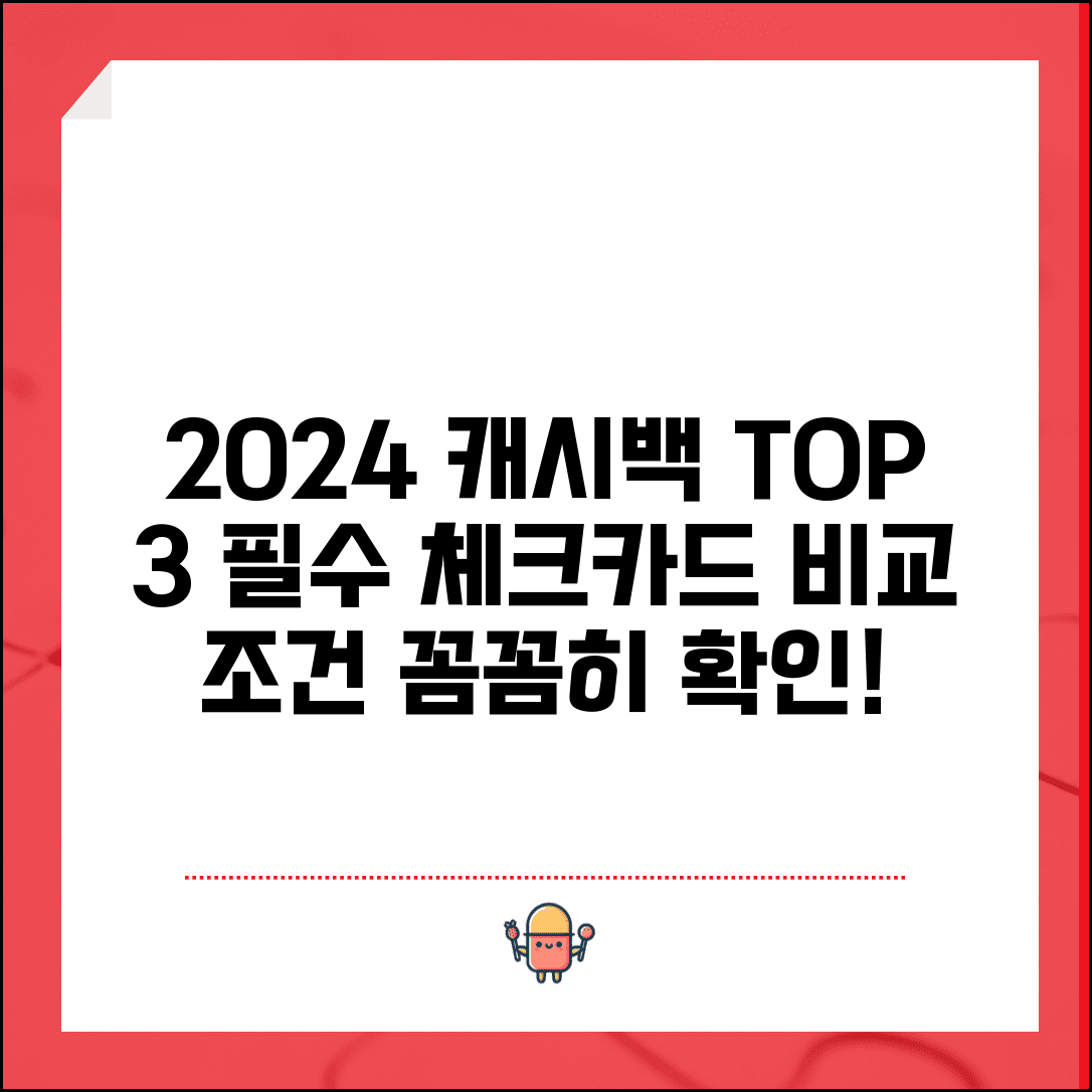 캐시백 체크카드 추천 | 2024년 최고 혜택 순위 비교 및 조건 총정리