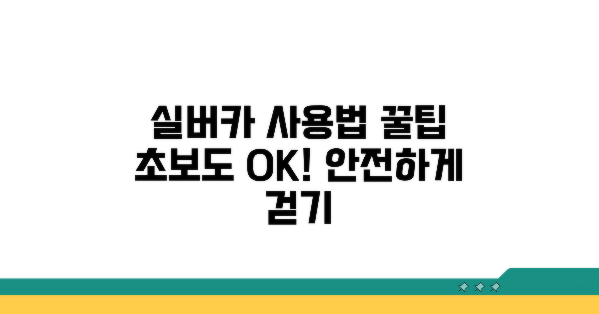 실버카 올바른 사용법 상세 안내