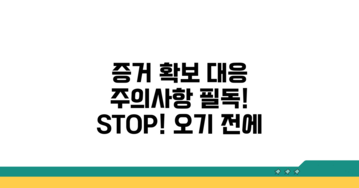 증거 확보와 대응 시 주의할 점