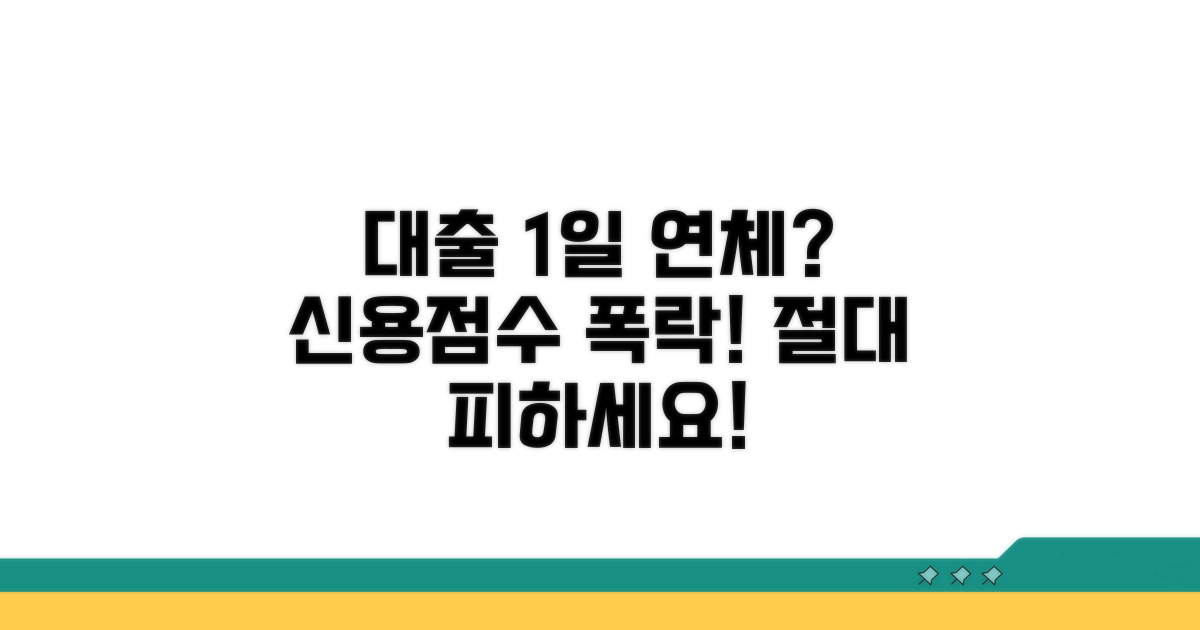 대출 연체 1일 신용점수 하락 영향