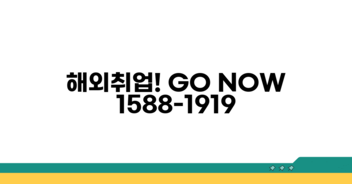 해외취업 상담 전화 1588-1919