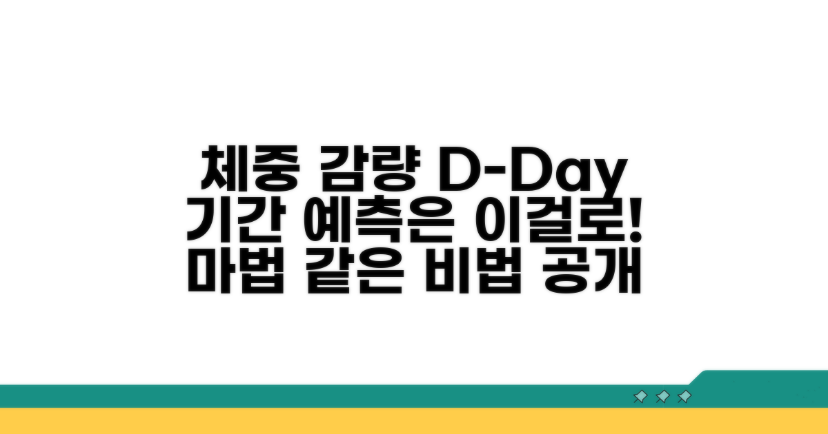 체중 감량 기간 예측, 이것만 알면 끝