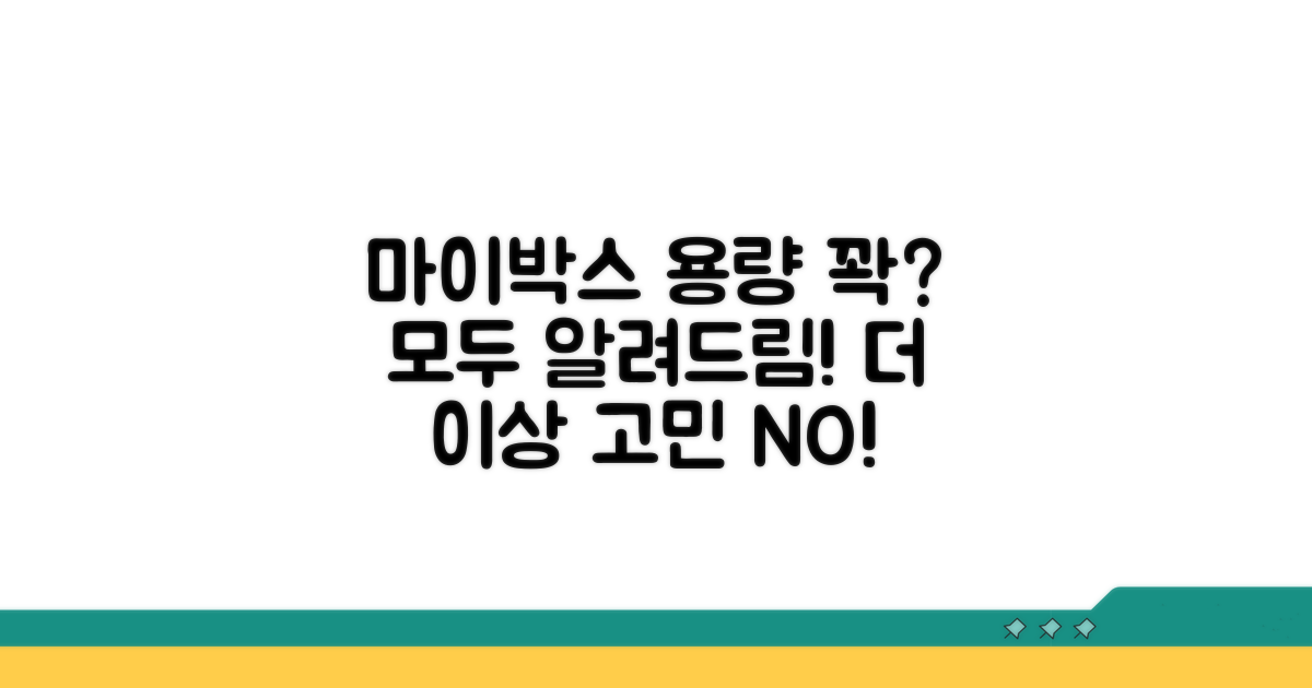 마이박스 용량 제한 완전 분석