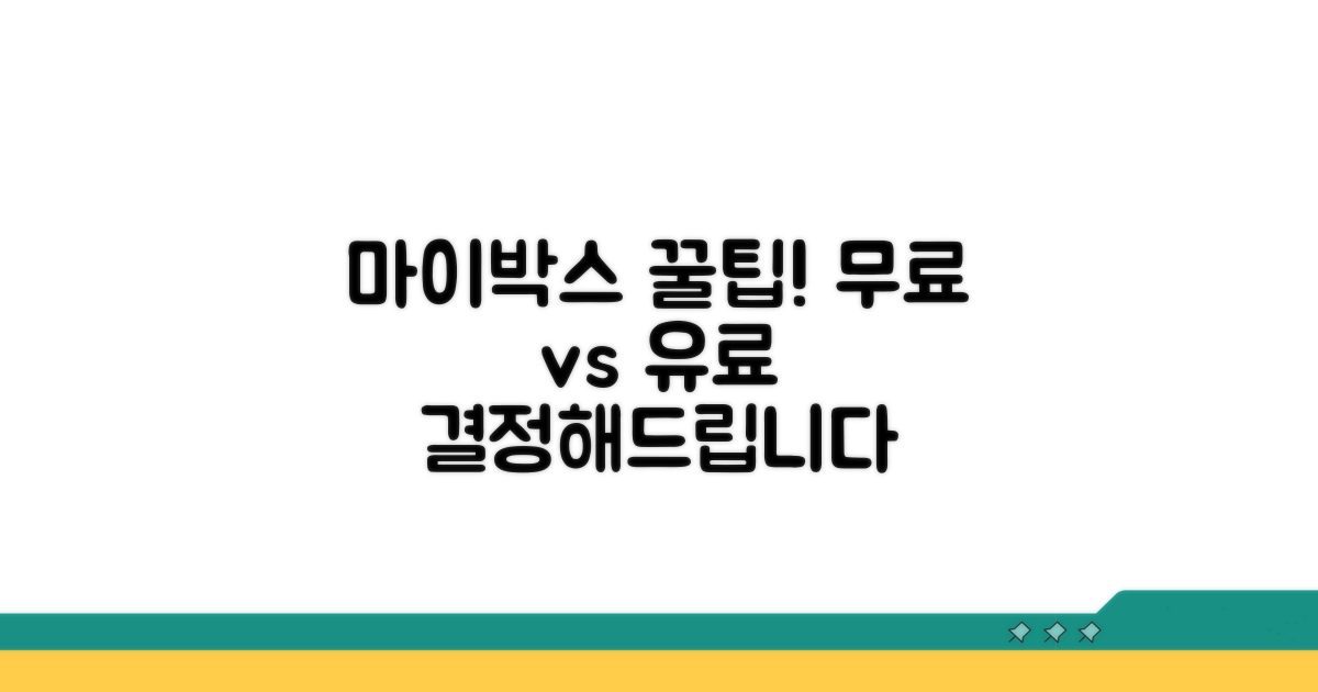 마이박스 무료/유료 비교
