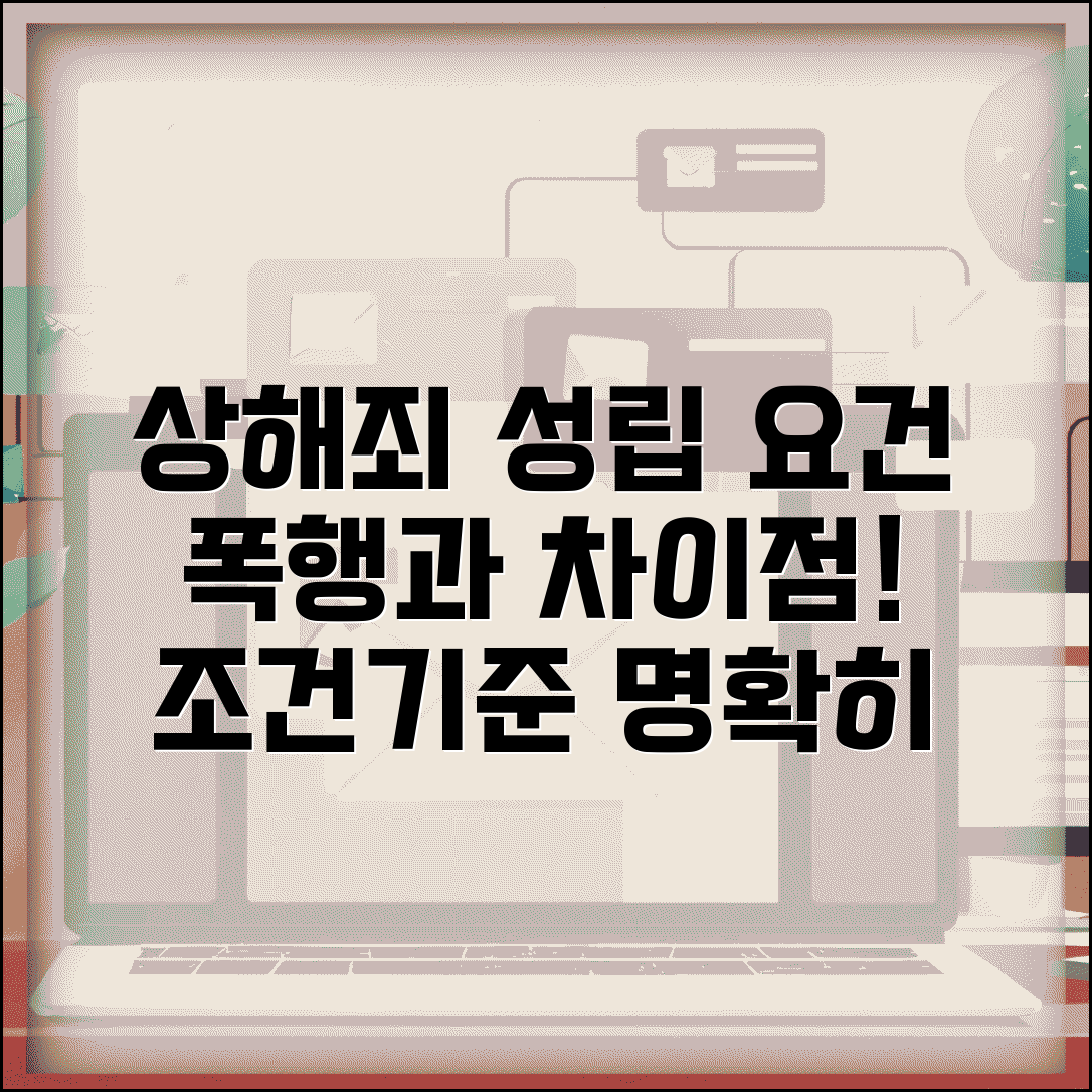 상해죄 성립 요건 폭행 차이 | 상해 죄 성립 조건 기준