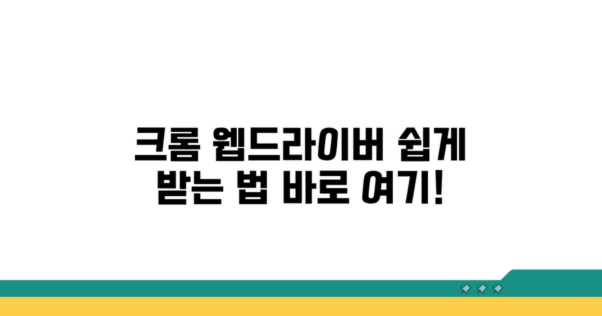 크롬 웹드라이버 다운로드 방법