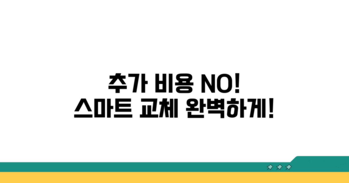 추가 비용 없이 스마트하게 교체