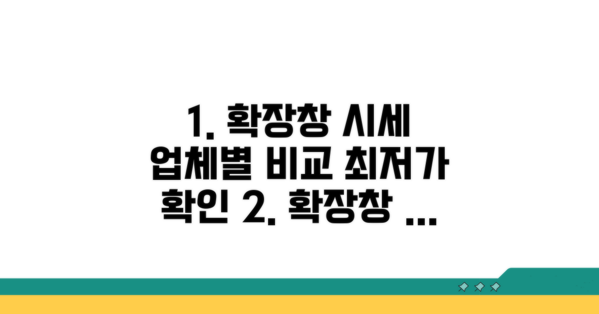 확장창 가격, 업체별 시세 확인