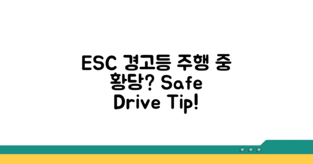 주행 중 ESC 이상, 대처 요령