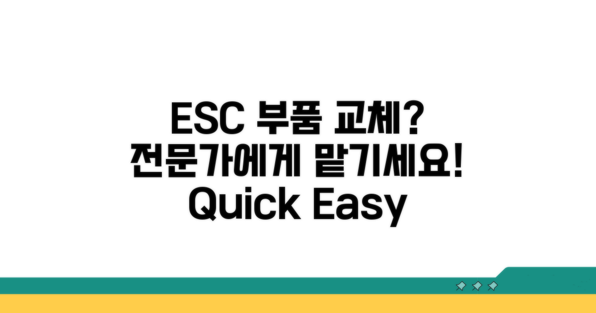 ESC 부품 교체, 전문가 도움 필요 시